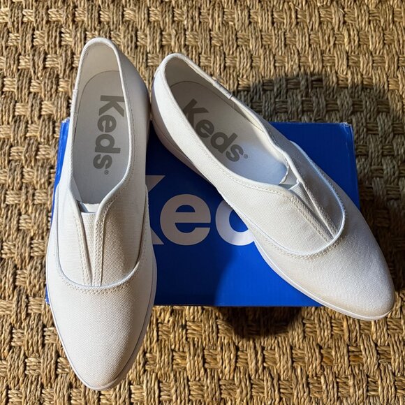 NWT Keds Point Slip Canvas platform sneakers in White - Picture 3 of 12
